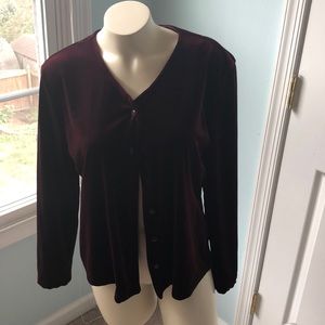 Furry button down sweater